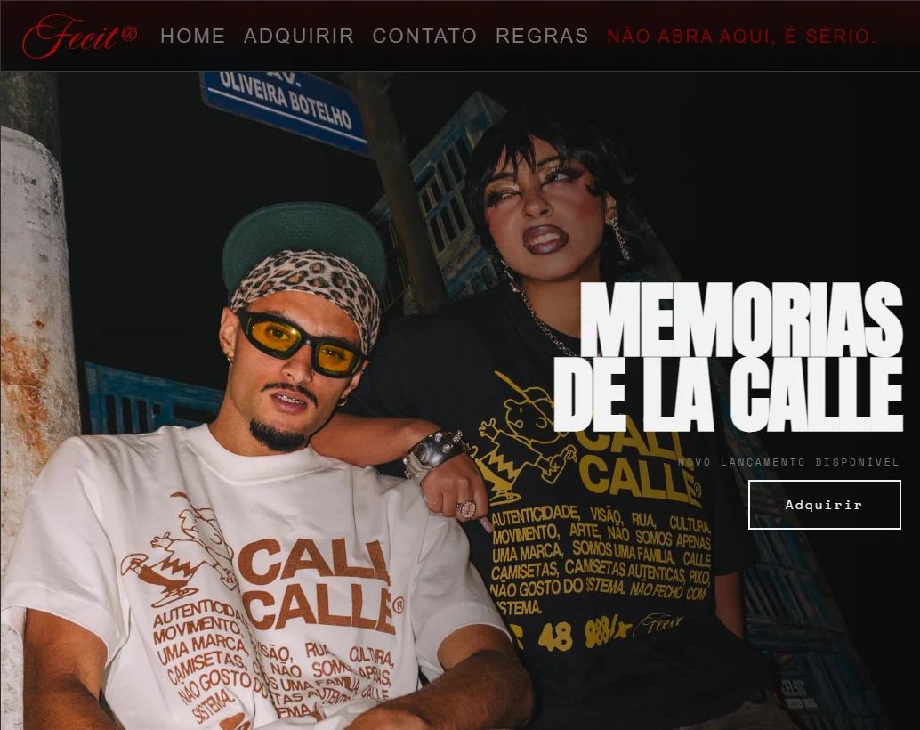 Landing page de marca com hero em destaque